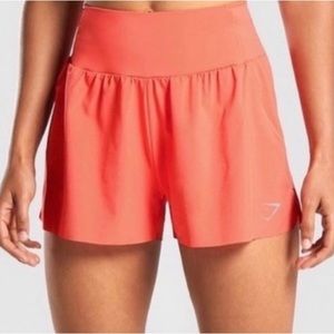 XS CORAL GYMSHARK FLUTTER Running Yoga Walking Workout Active Shorts